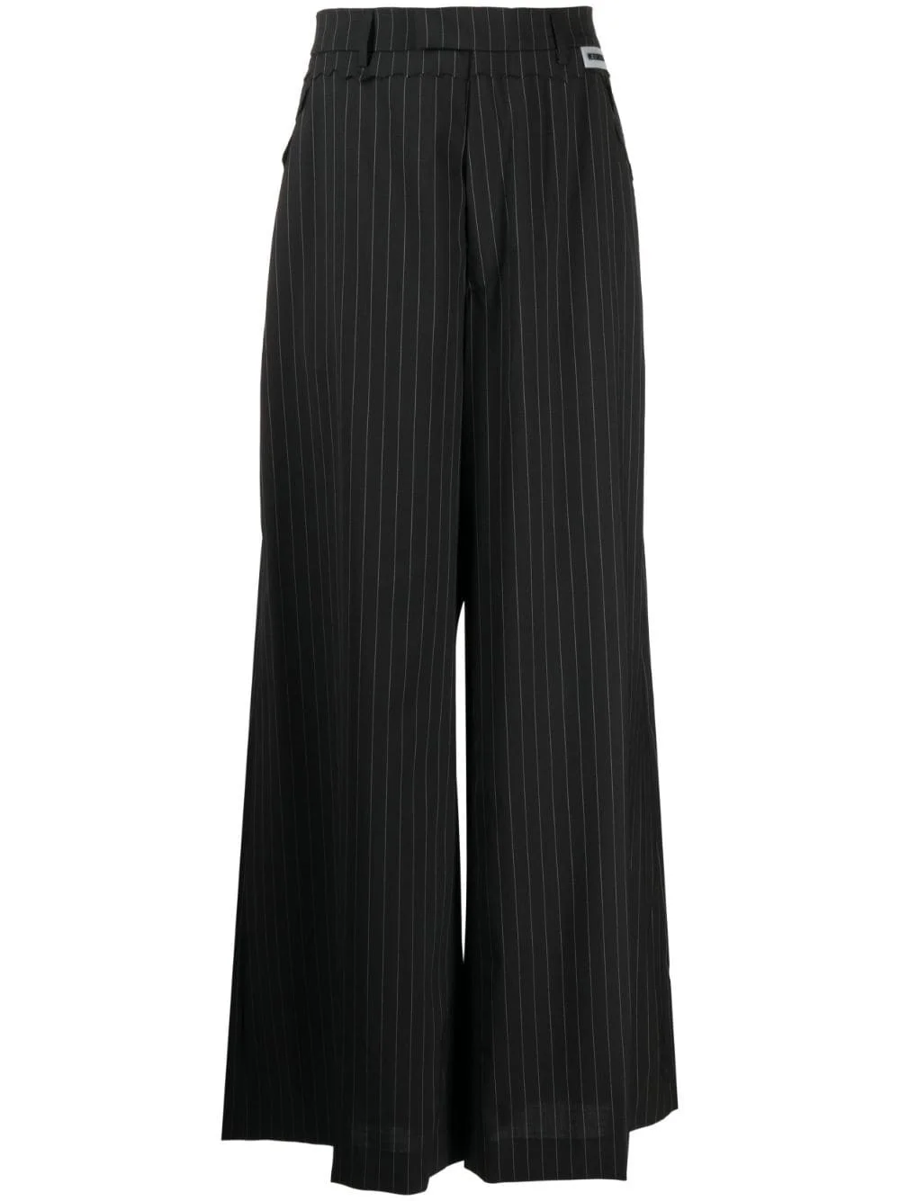 pinstripe wide-leg trousers - 1