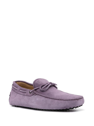 Tod's Gommino lace-up suede loafers outlook