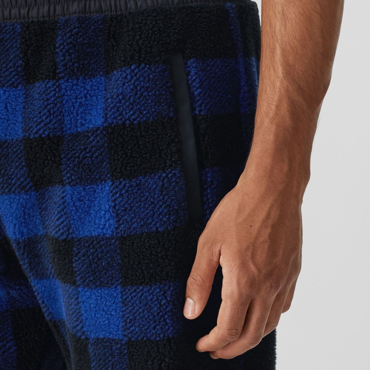 Exploded Check Fleece Jogging Pants - 3