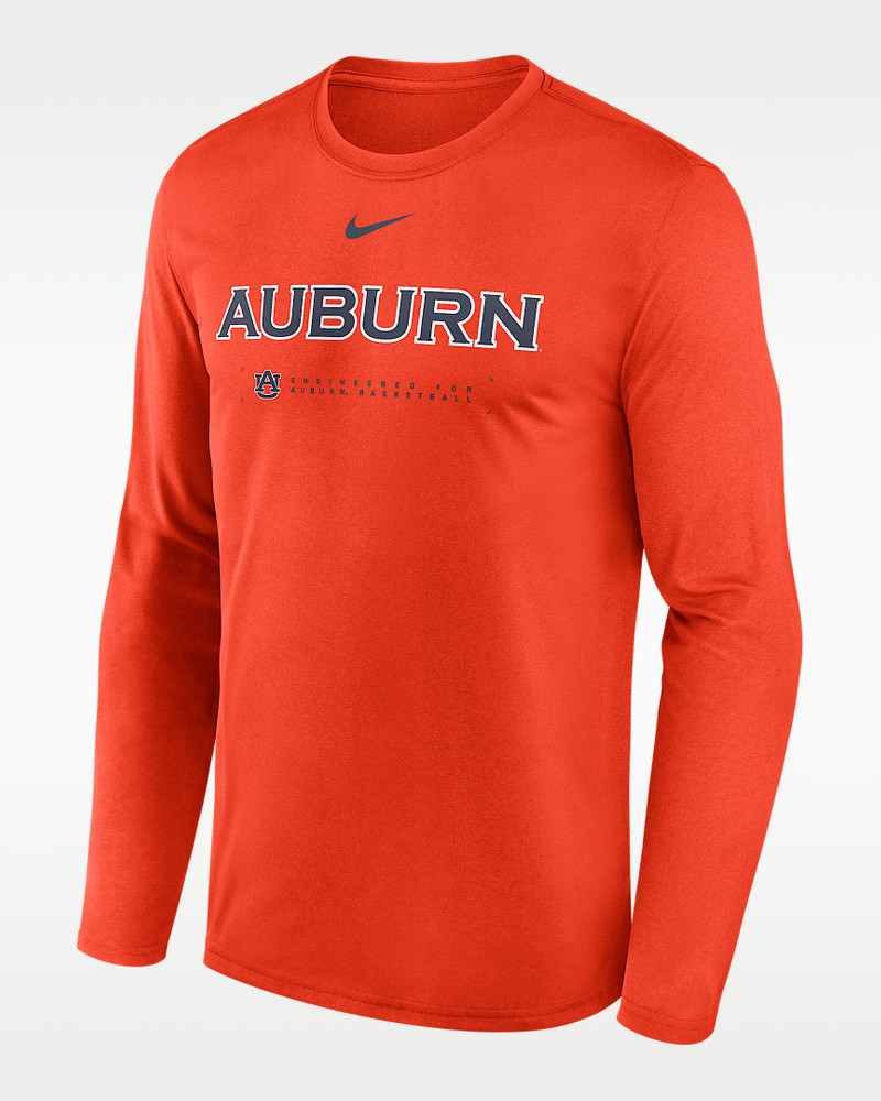 Auburn Courtside Basketball Shootaround Legend Men's Nike Dri-FIT College Long-Sleeve T-Shirt 1