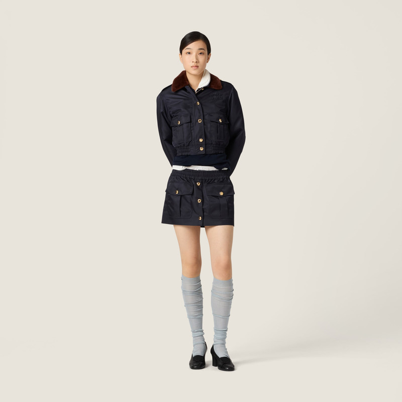 Miu Miu Technical gazar miniskirt outlook