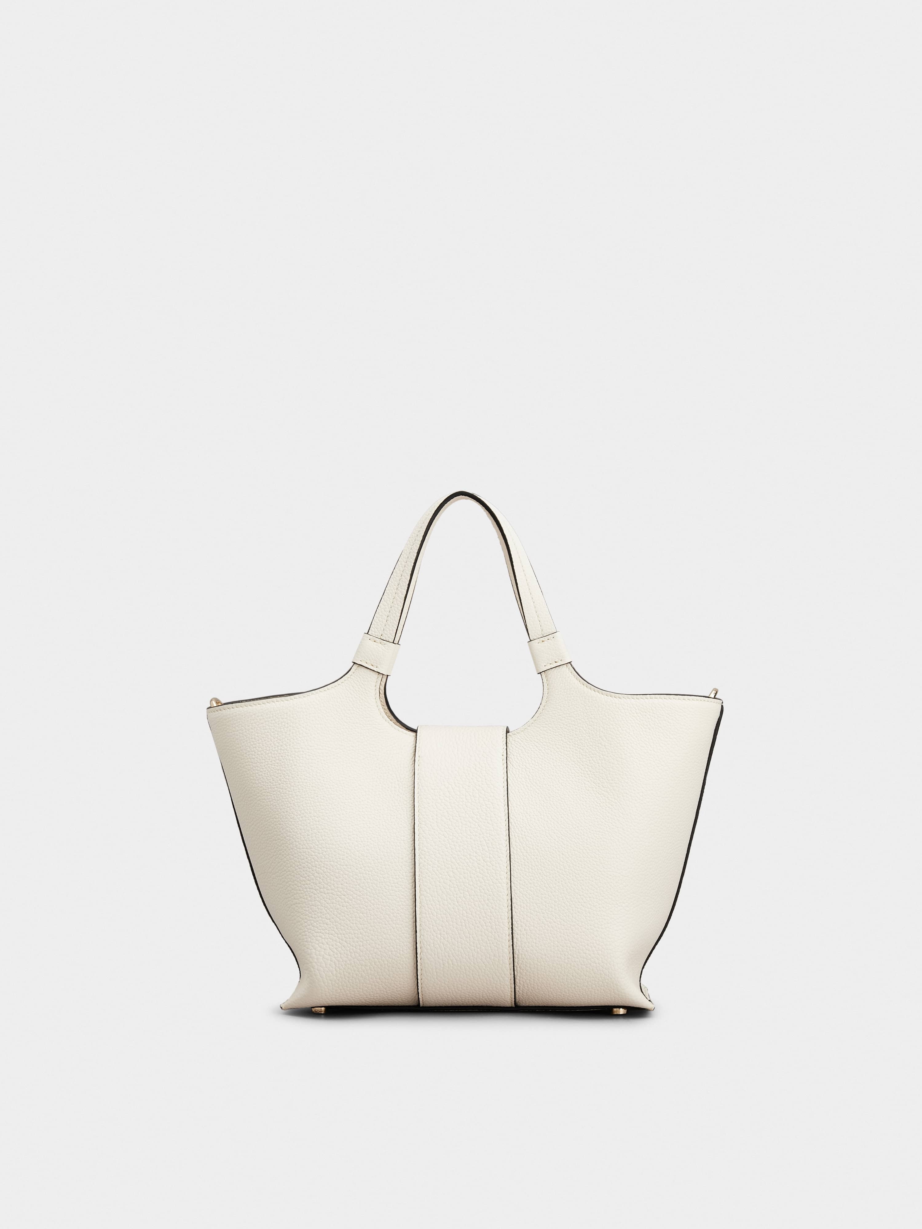 Viv' Choc Mini Shopping Bag in Leather - 5