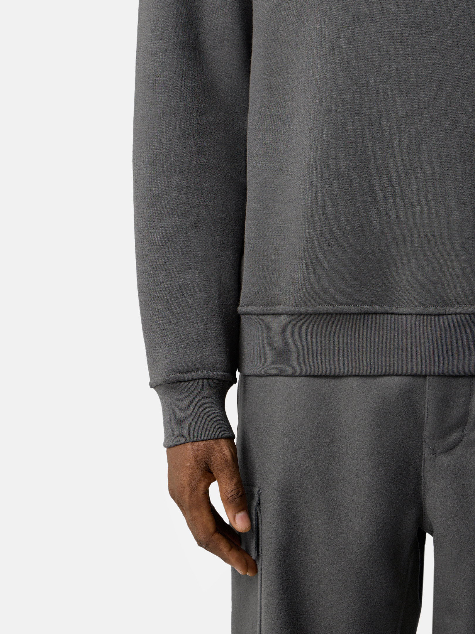 6100047 COTTON WOOL FLEECE_STONE ISLAND GHOST - 5