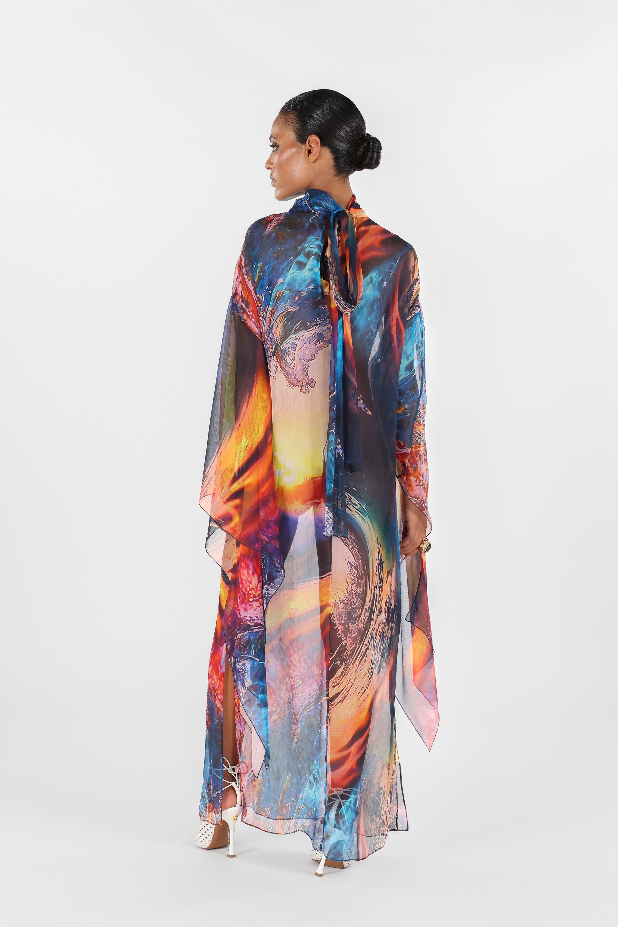 Itaca Print Long Dress - 4