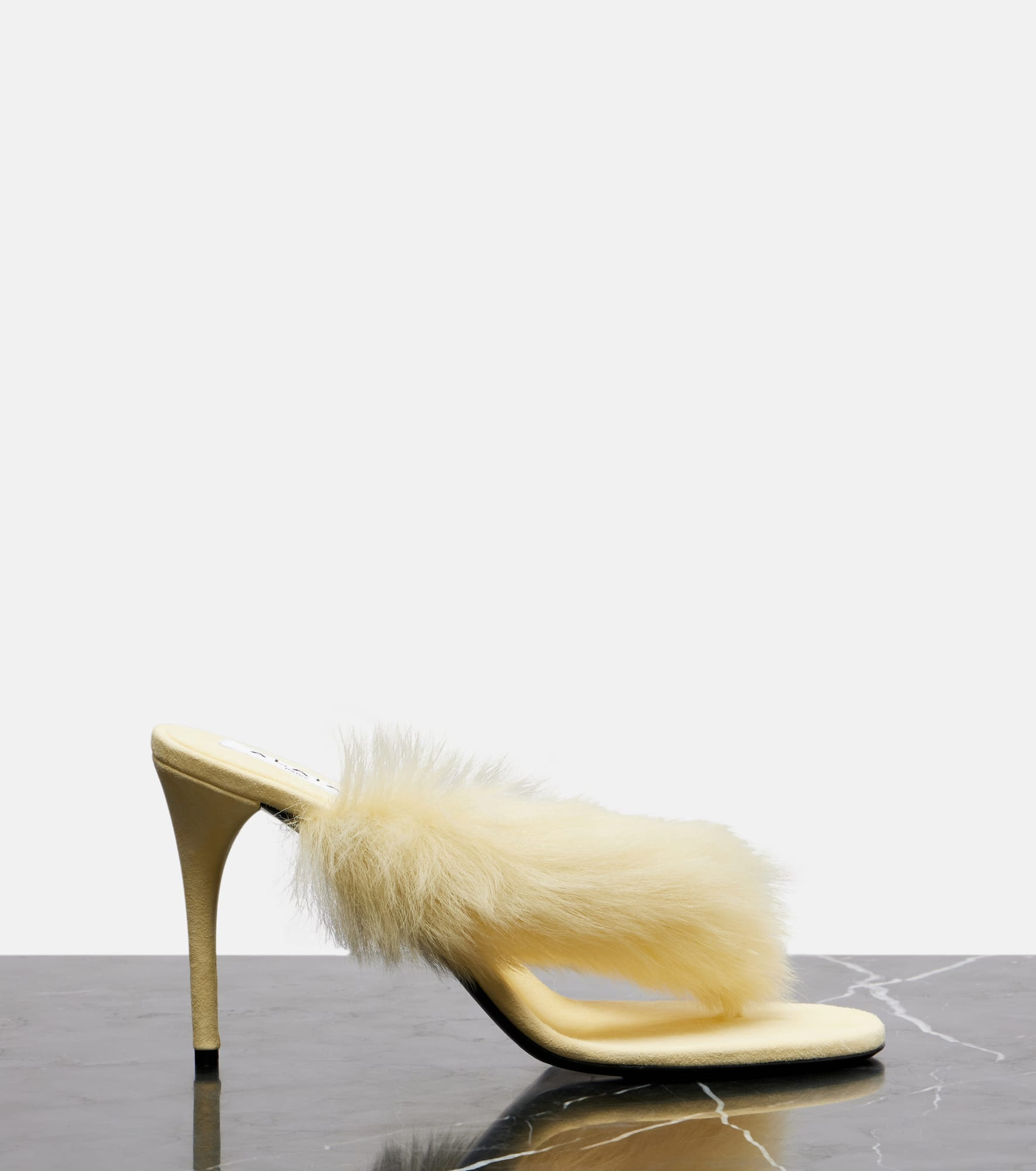 Boudoir 90 shearling-trimmed leather mules - 3