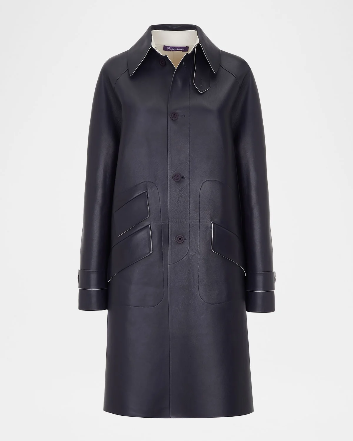 Ottis Lambskin Balmacaan Coat - 1