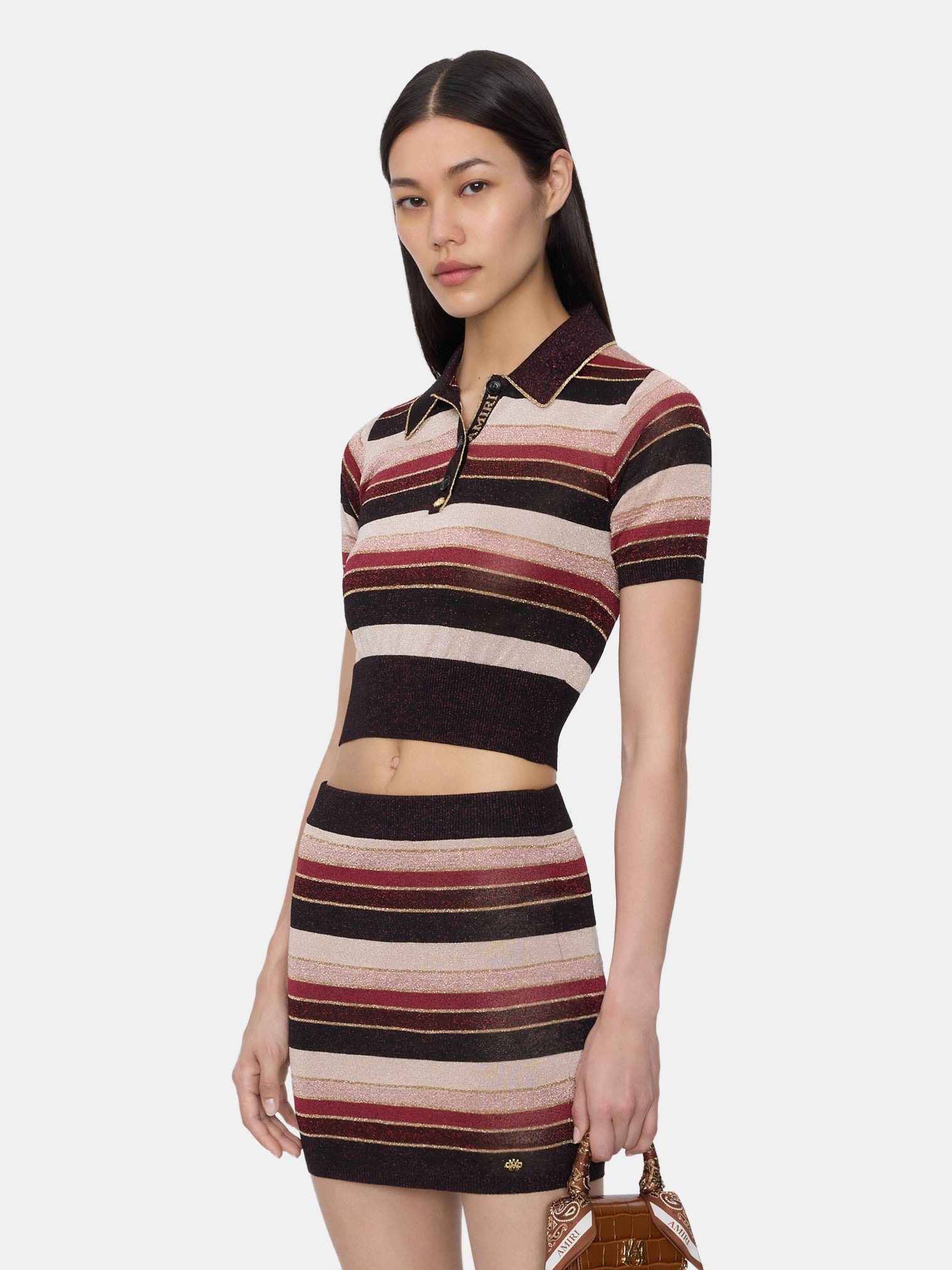 WOMEN'S MA STRIPED POLO - 3