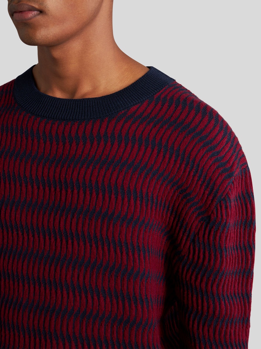 Etro sweatshirt in jacquard wool knit