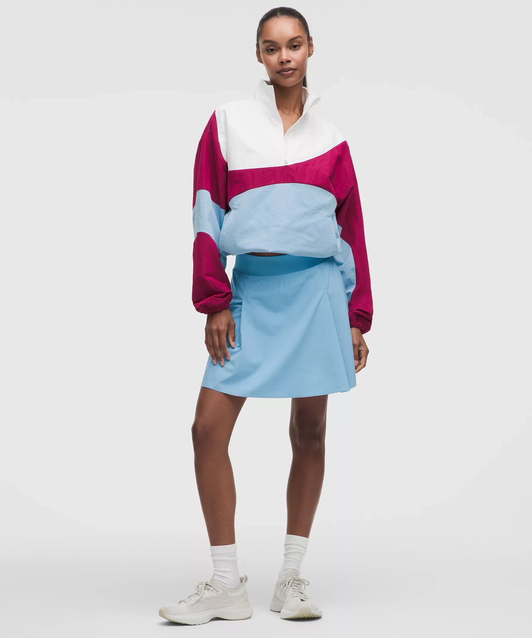 A-Line Side-Pleat Tennis Skirt *Long - 1