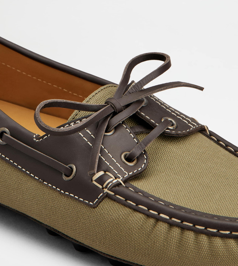 BOAT BUBBLE GOMMINO LOAFERS IN CANVAS AND LEATHER 6
