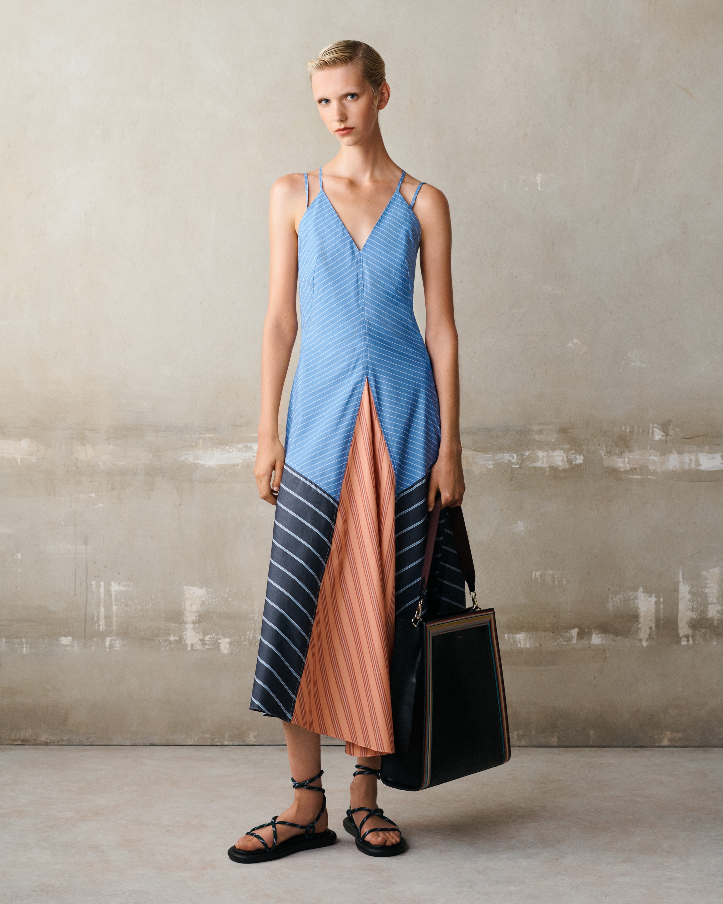 Cotton 'Contrast Stripe' Dress - 3