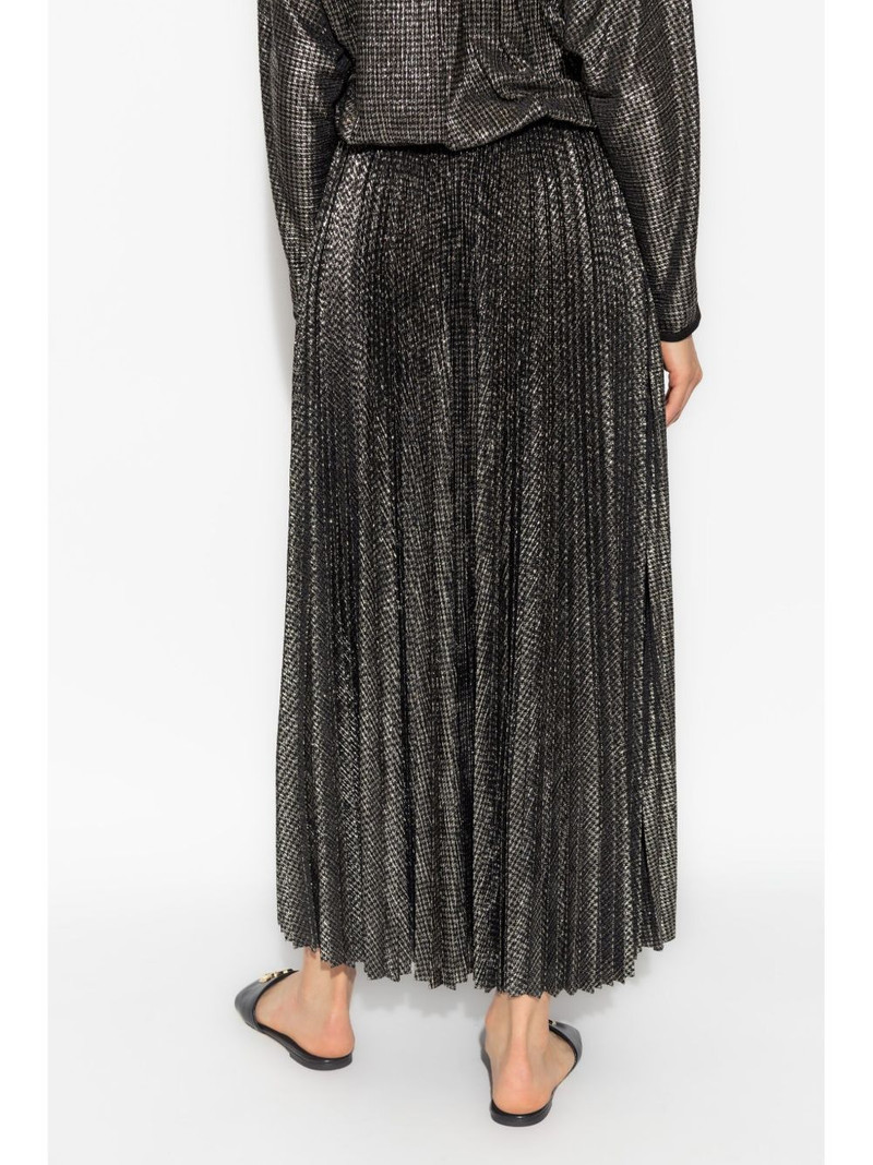 pleated houndstooth-print midi skirt 4