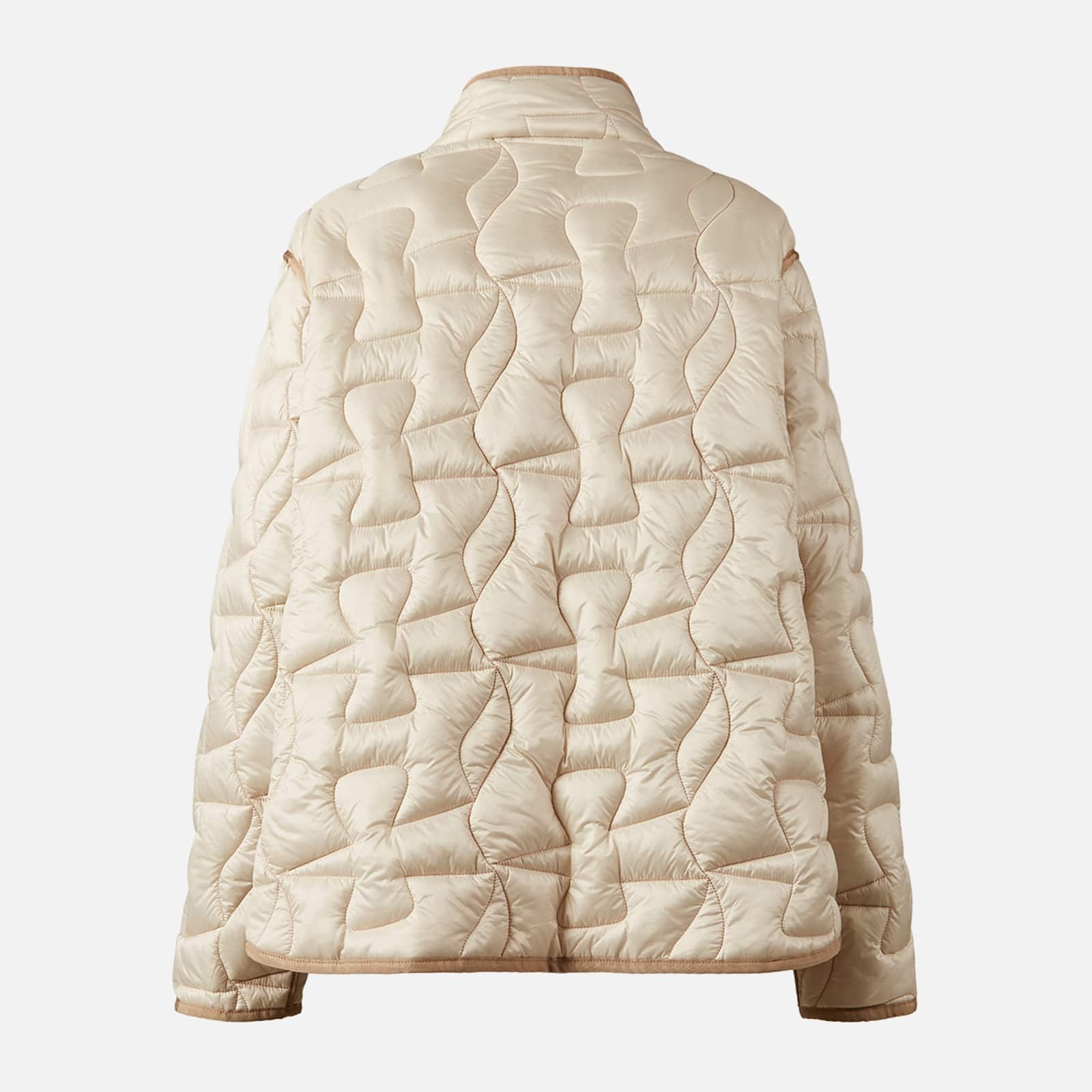 Quilted Bomber Jacket Beige - 2