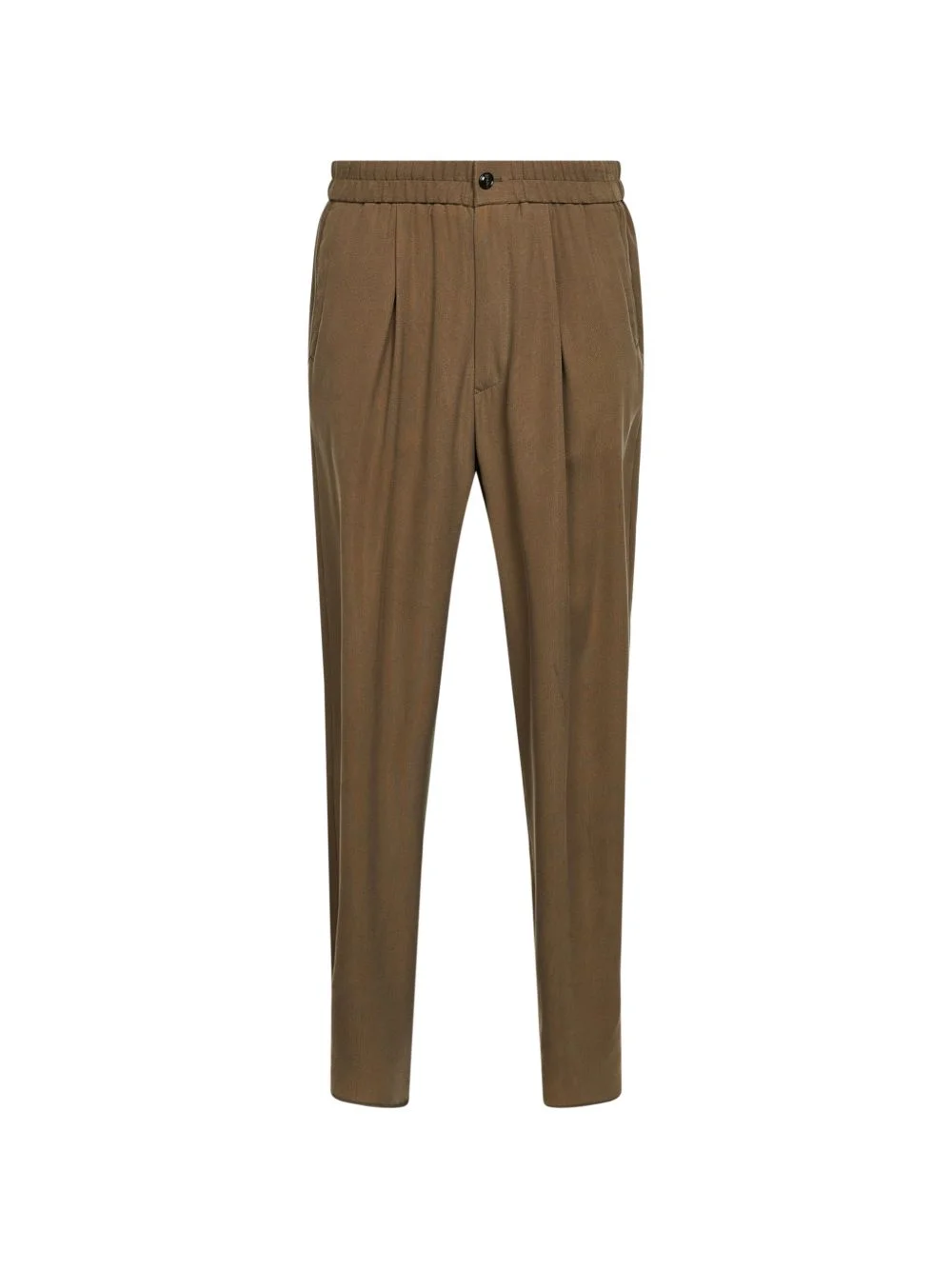 pleated elasticated-waistband trousers - 1