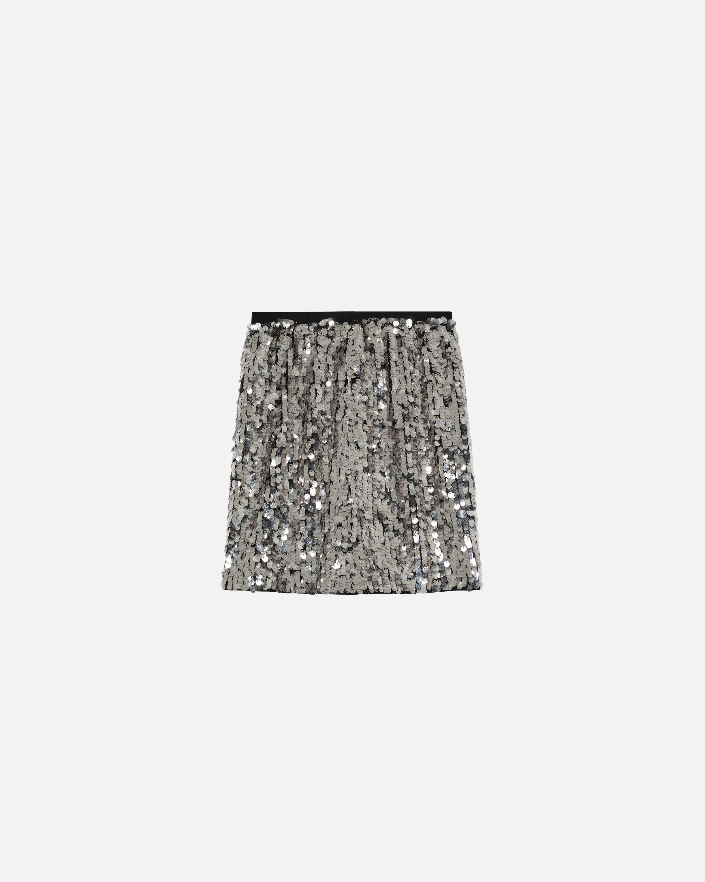 SHORT SKIRT WITH SILVER SEQUINS - 6