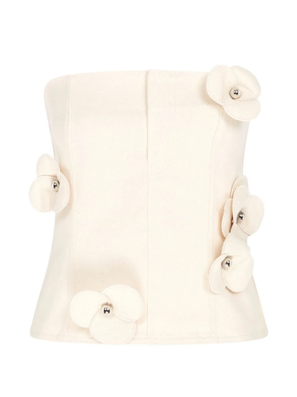 3D Flower denim corset top - 1