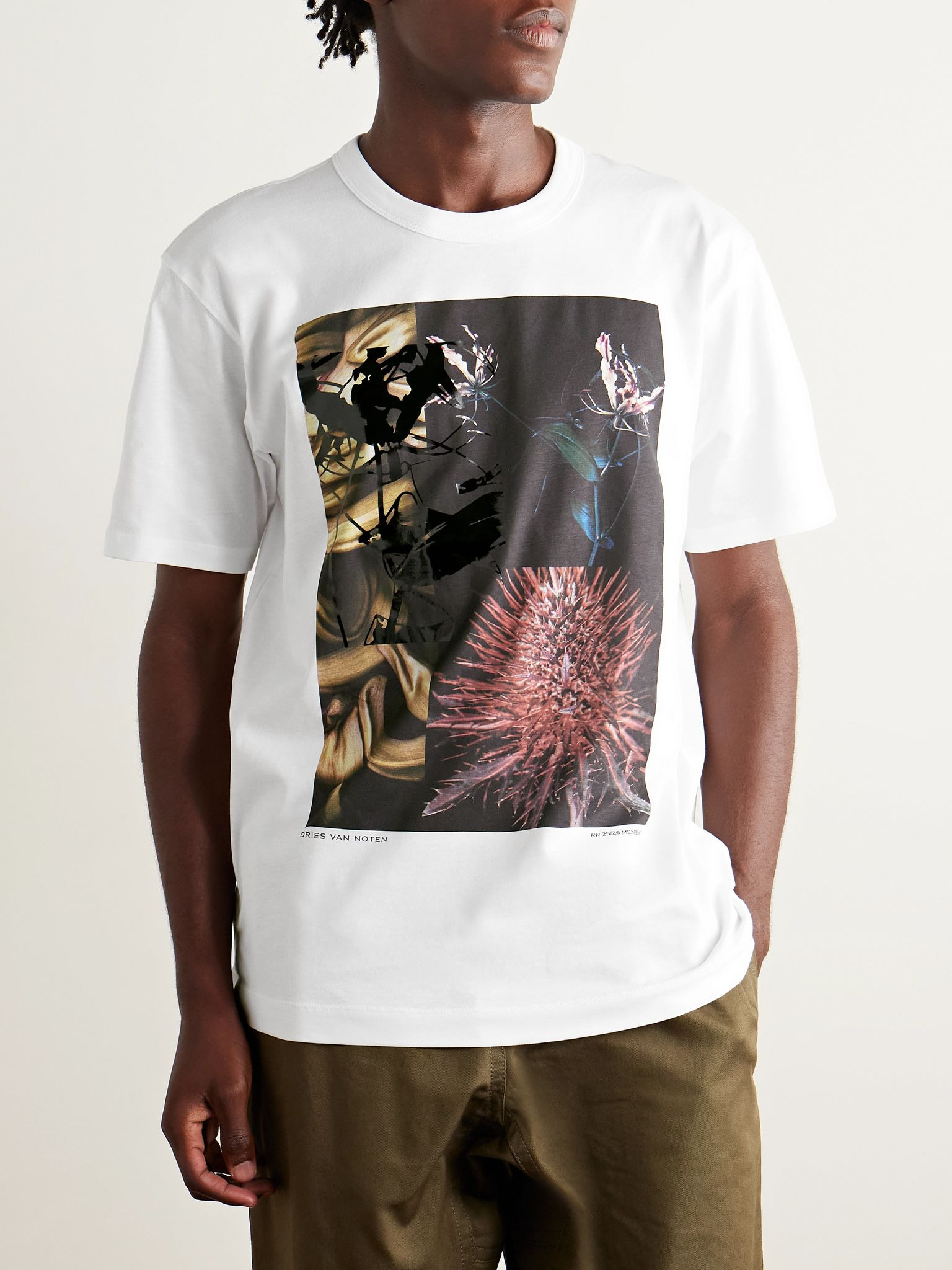 Printed Cotton-Jersey T-Shirt White - 3