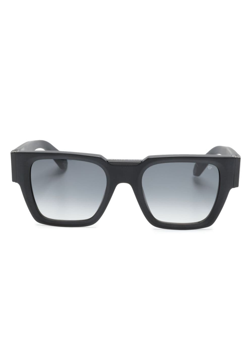 logo-plaque square-frame sunglasses - 1