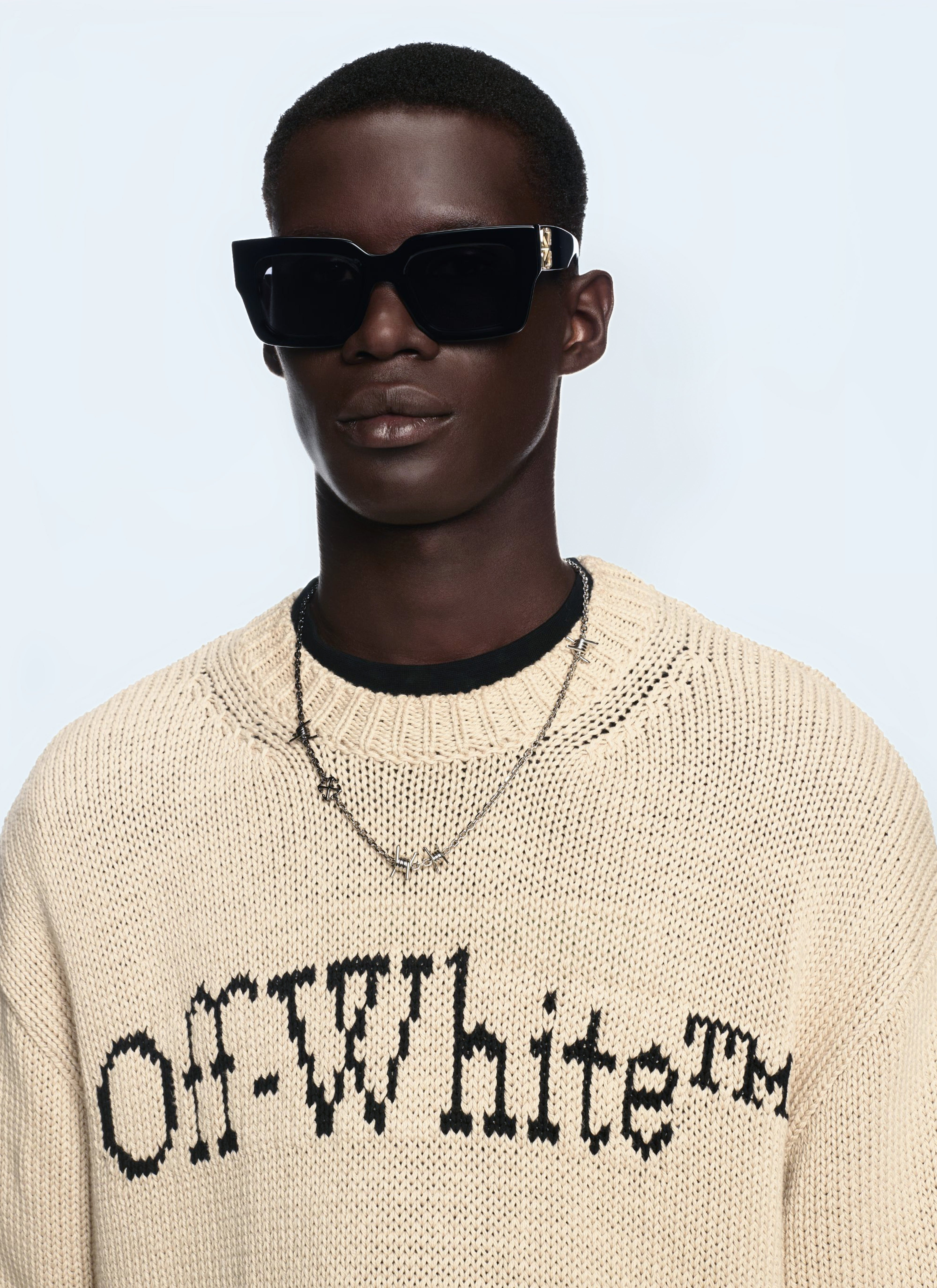 Off White Men Big Bookish Chunky Knit Sweater - 4