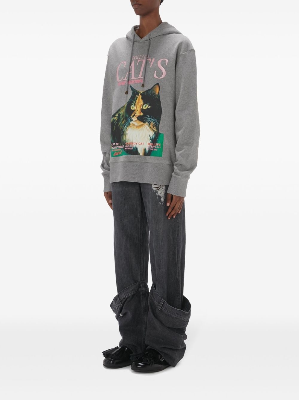 graphic-print organic cotton hoodie - 2