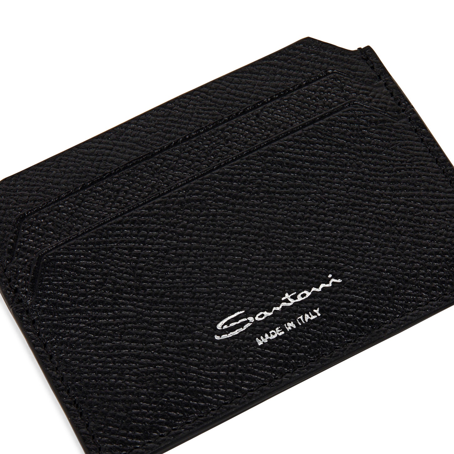 Black saffiano leather credit card holder - 4