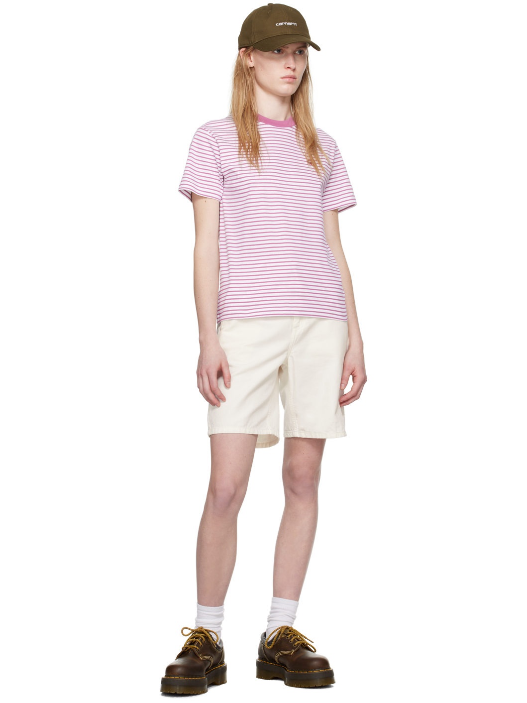 White & Pink Coleen T-Shirt - 4