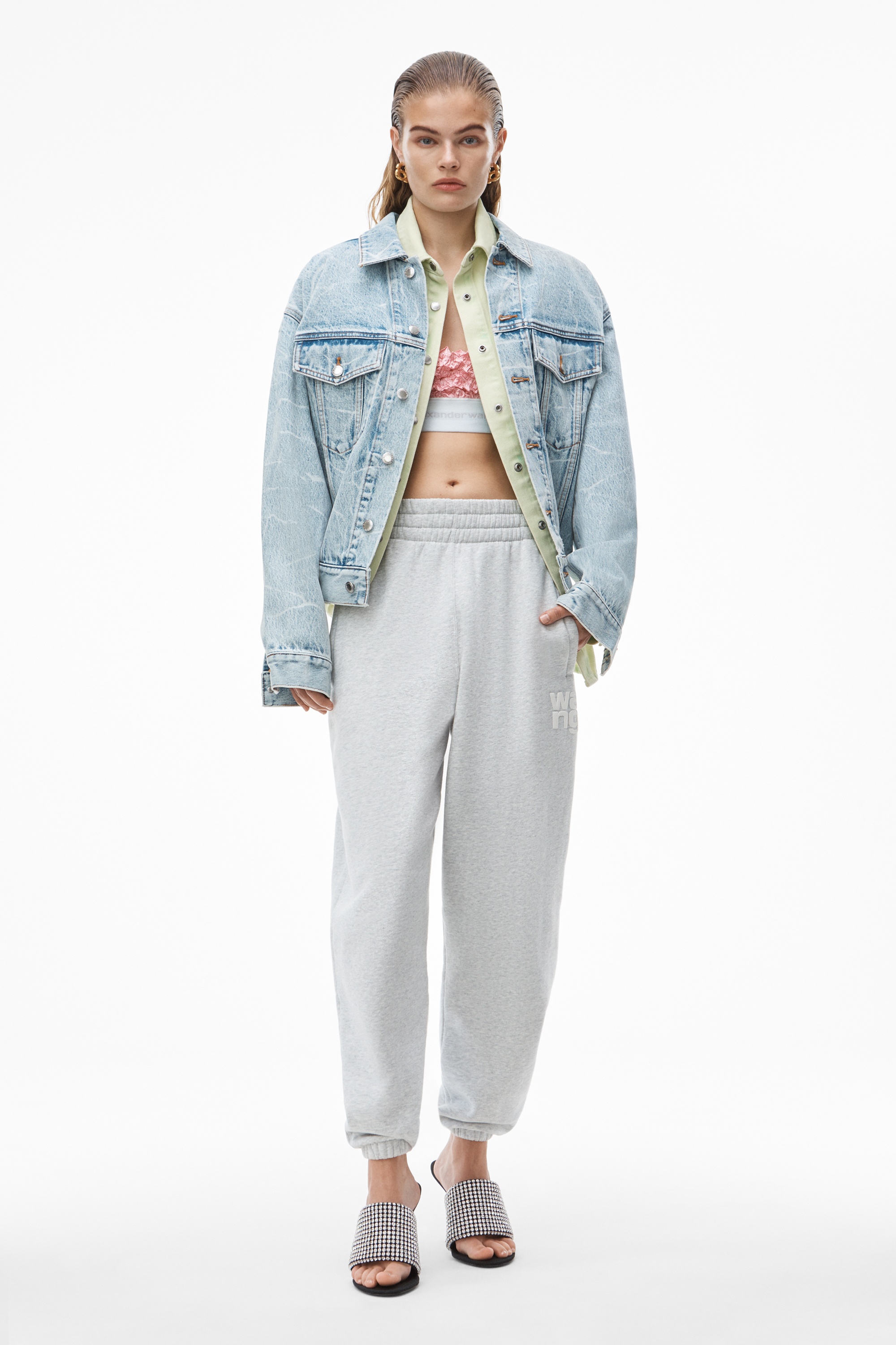 OVERSIZE JACKET IN CRINKLE DENIM - 2