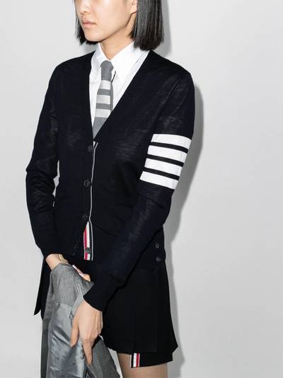 Thom Browne 4-Bar knitted cardigan outlook