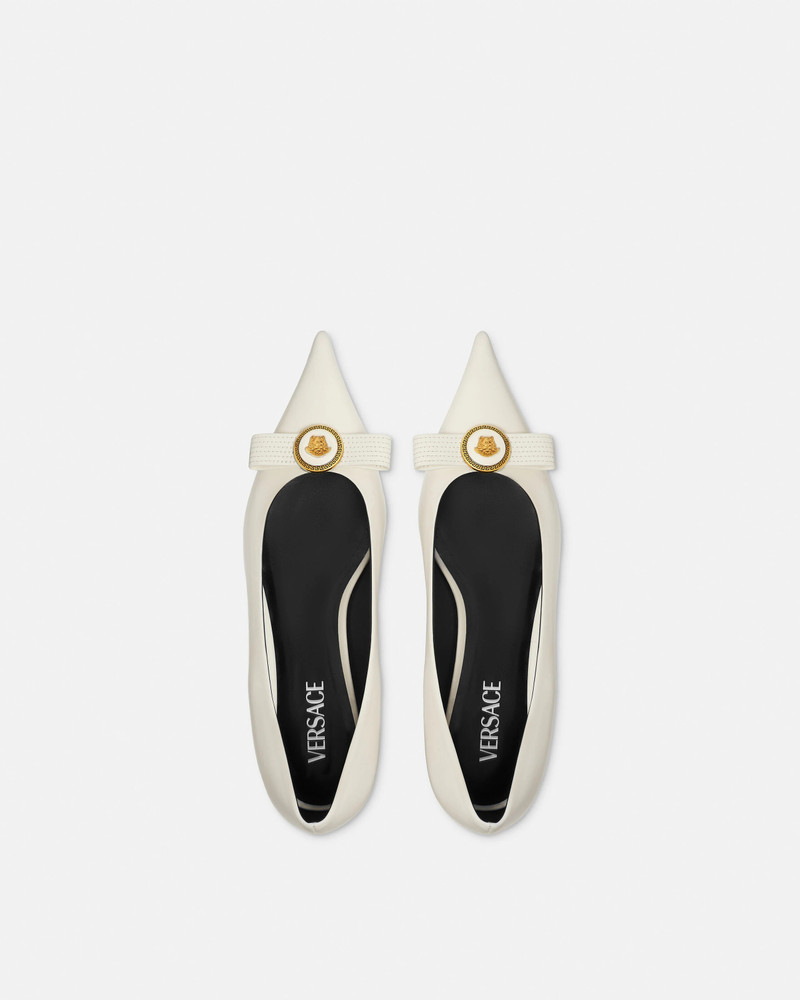 Gianni Ribbon Leather Ballerinas 3