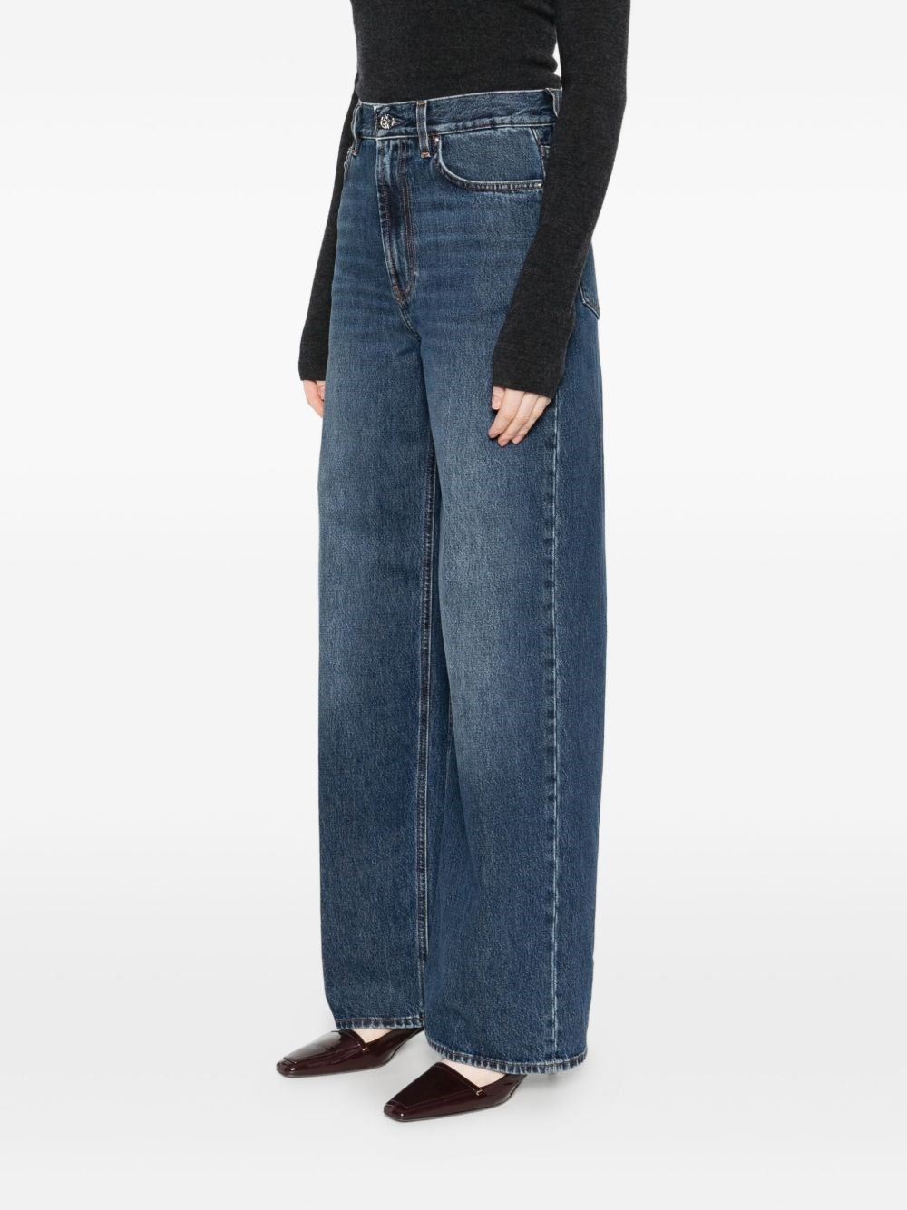 Wide-leg cotton jeans - 2