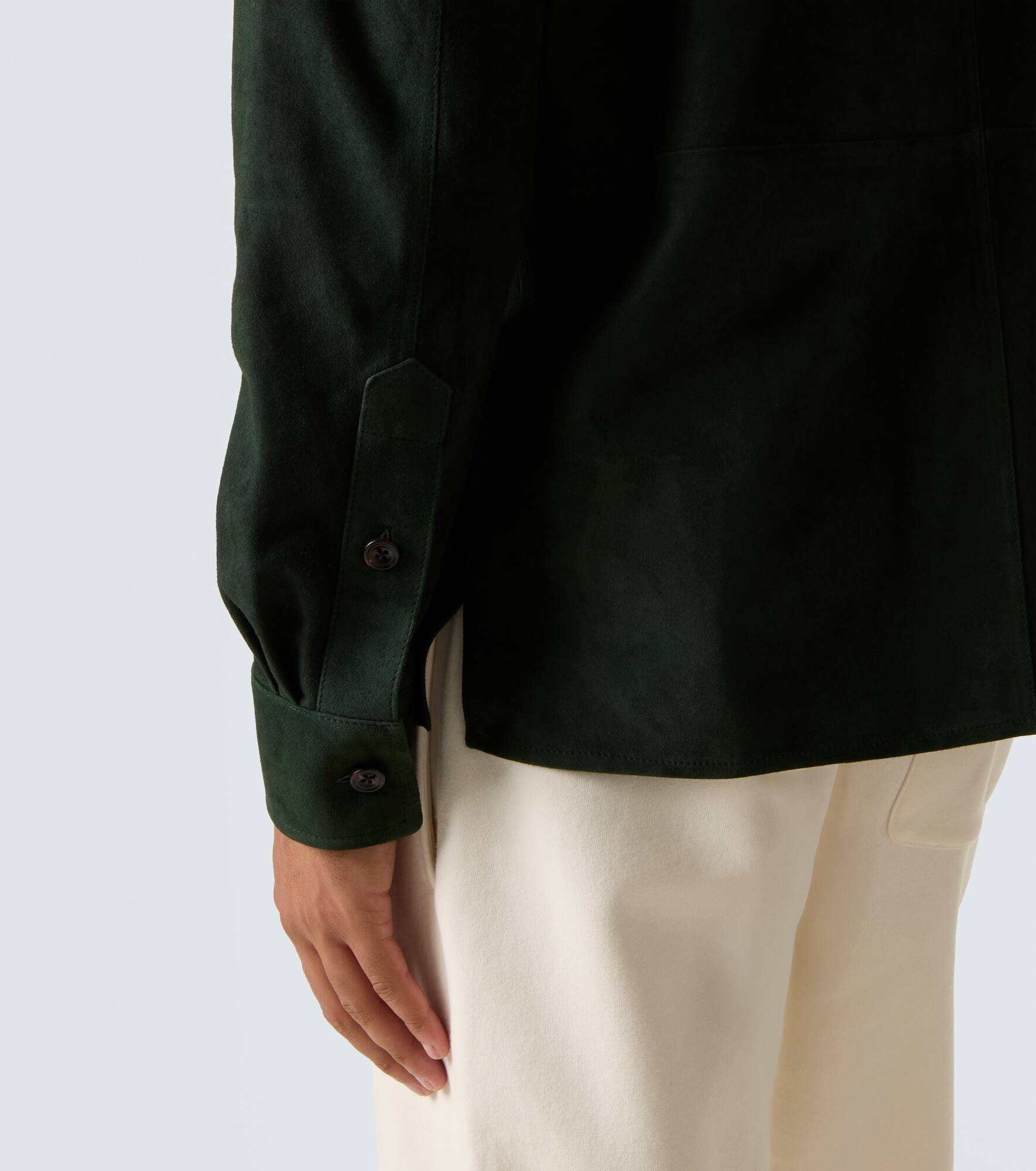 Barron suede overshirt - 7