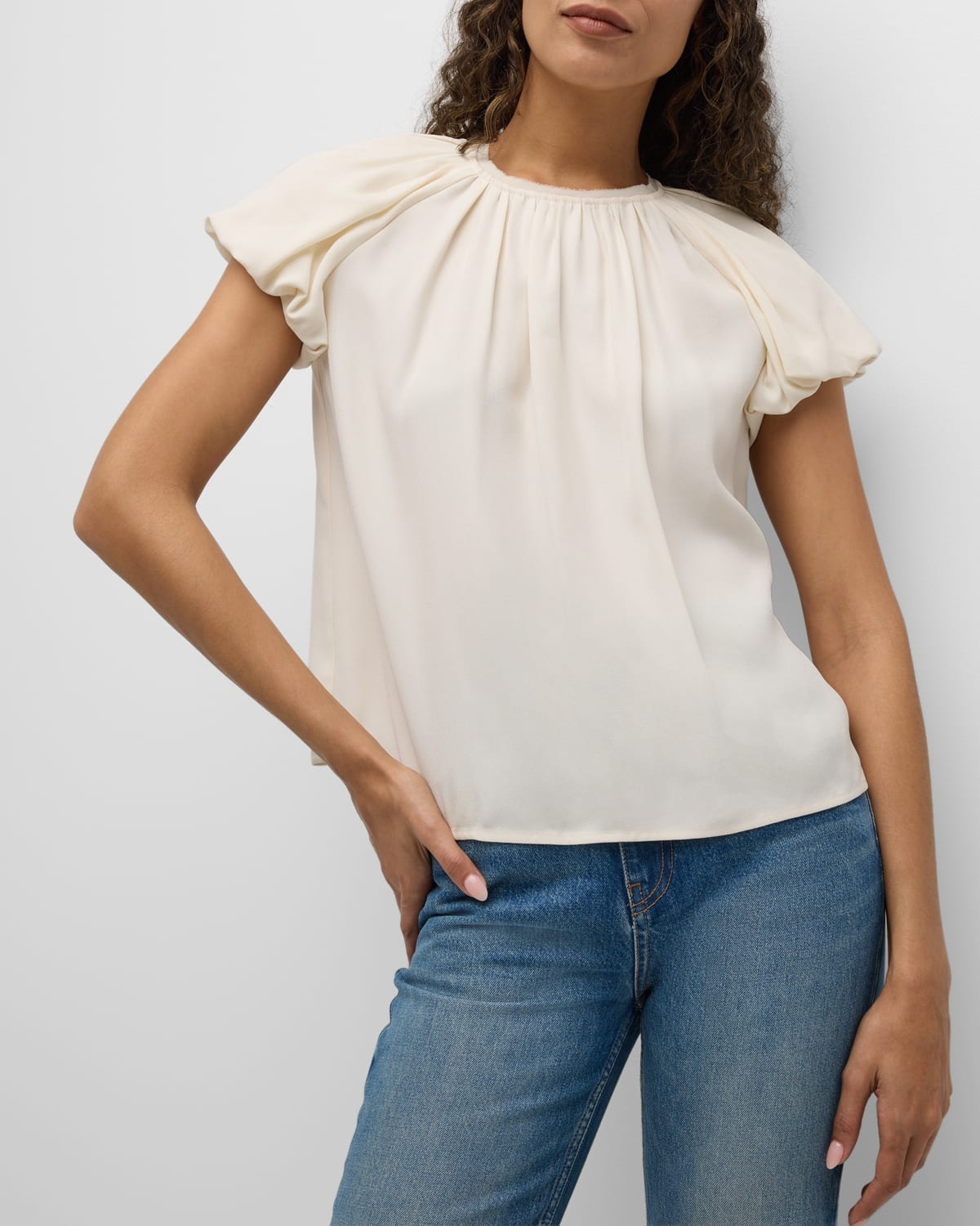 Astra Short Puff-Sleeve Top - 7