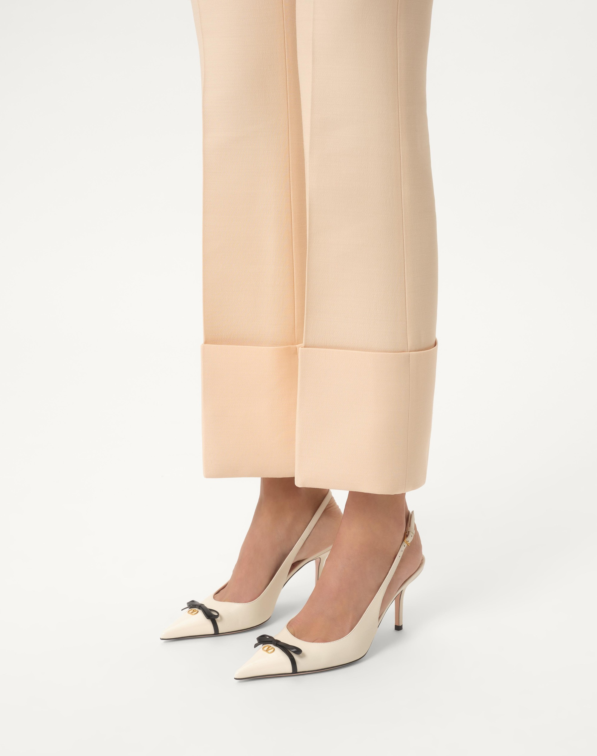 BEPOINTY SLINGBACK PUMP IN PATENT LEATHER AND KIDSKIN 80MM - 2
