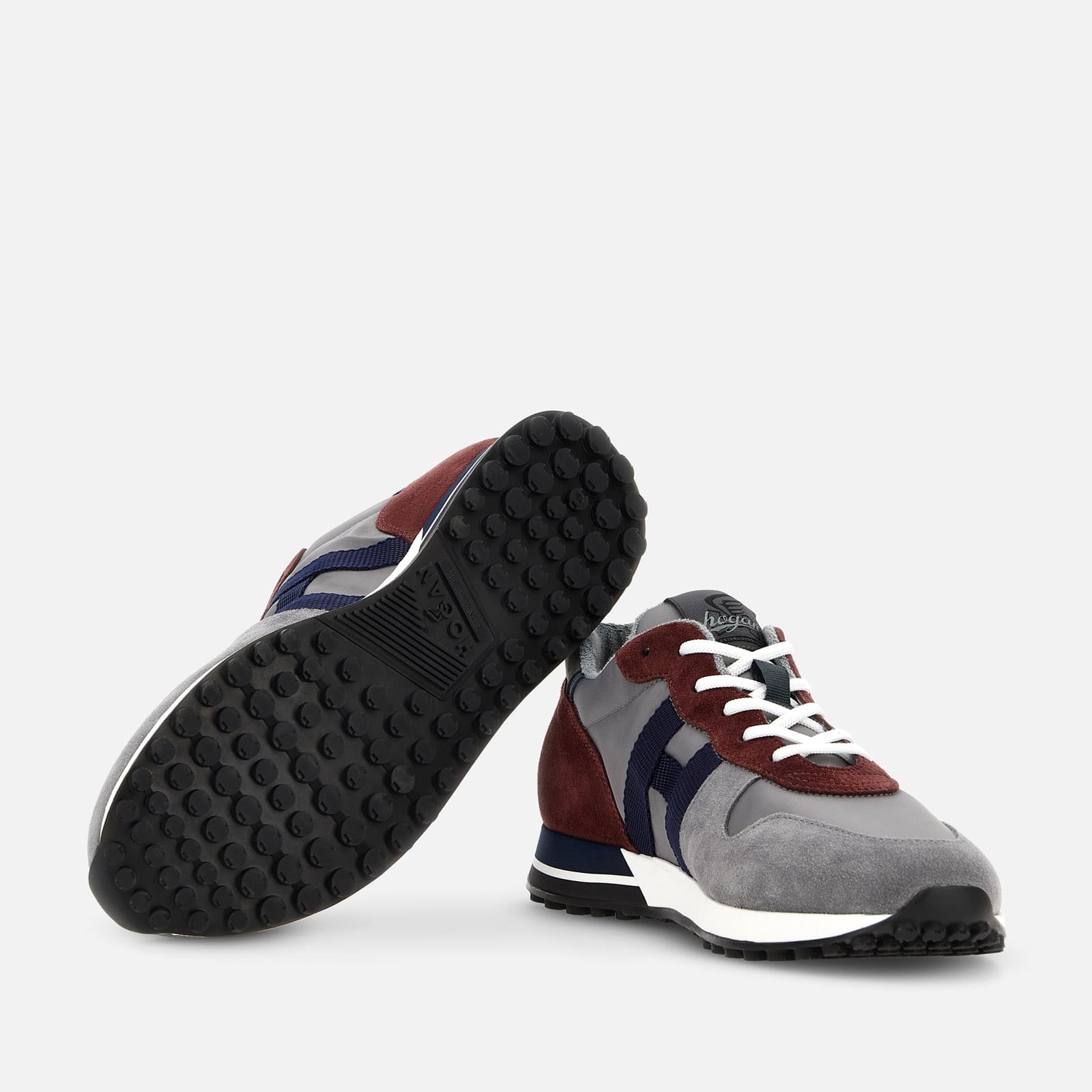 Sneakers Hogan H383 Grey Burgundy Blue - 5