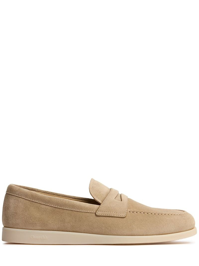 Saddle suede loafers - 1