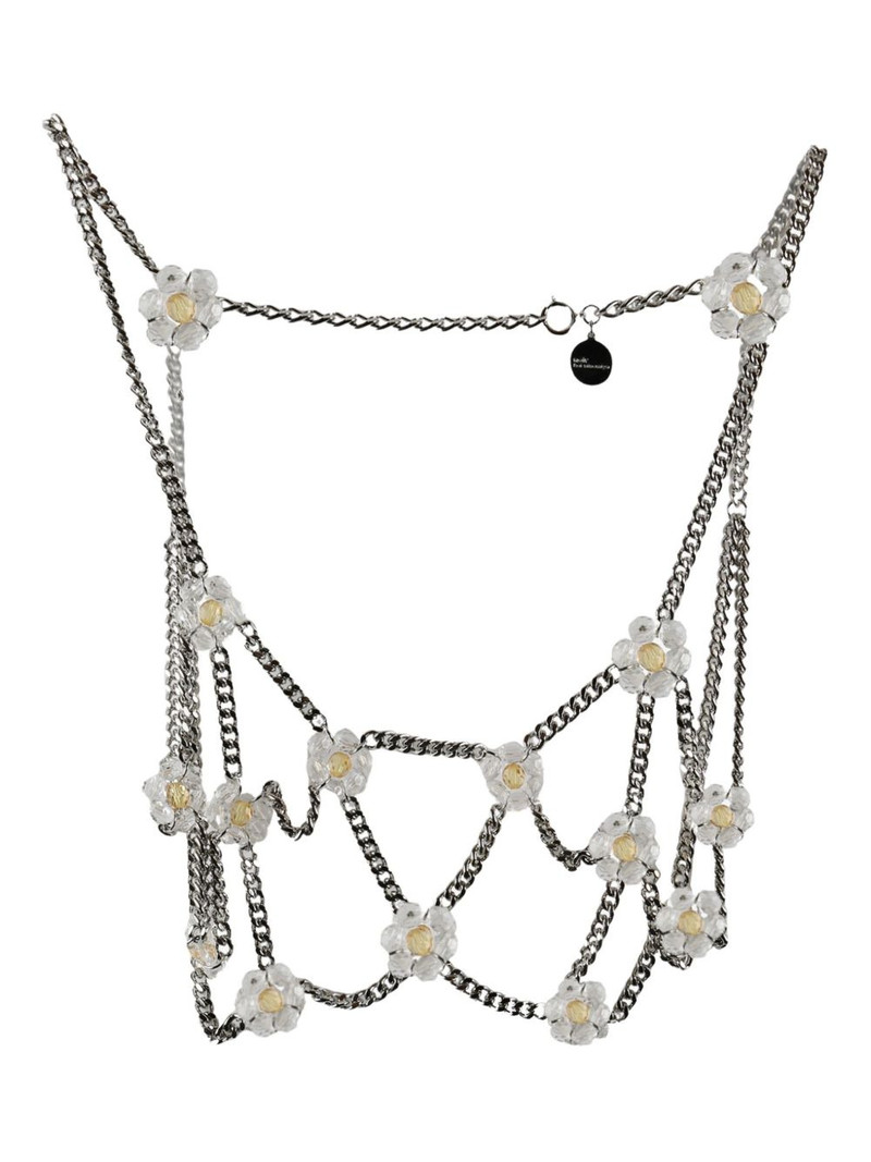 flower-embellished chain top 1