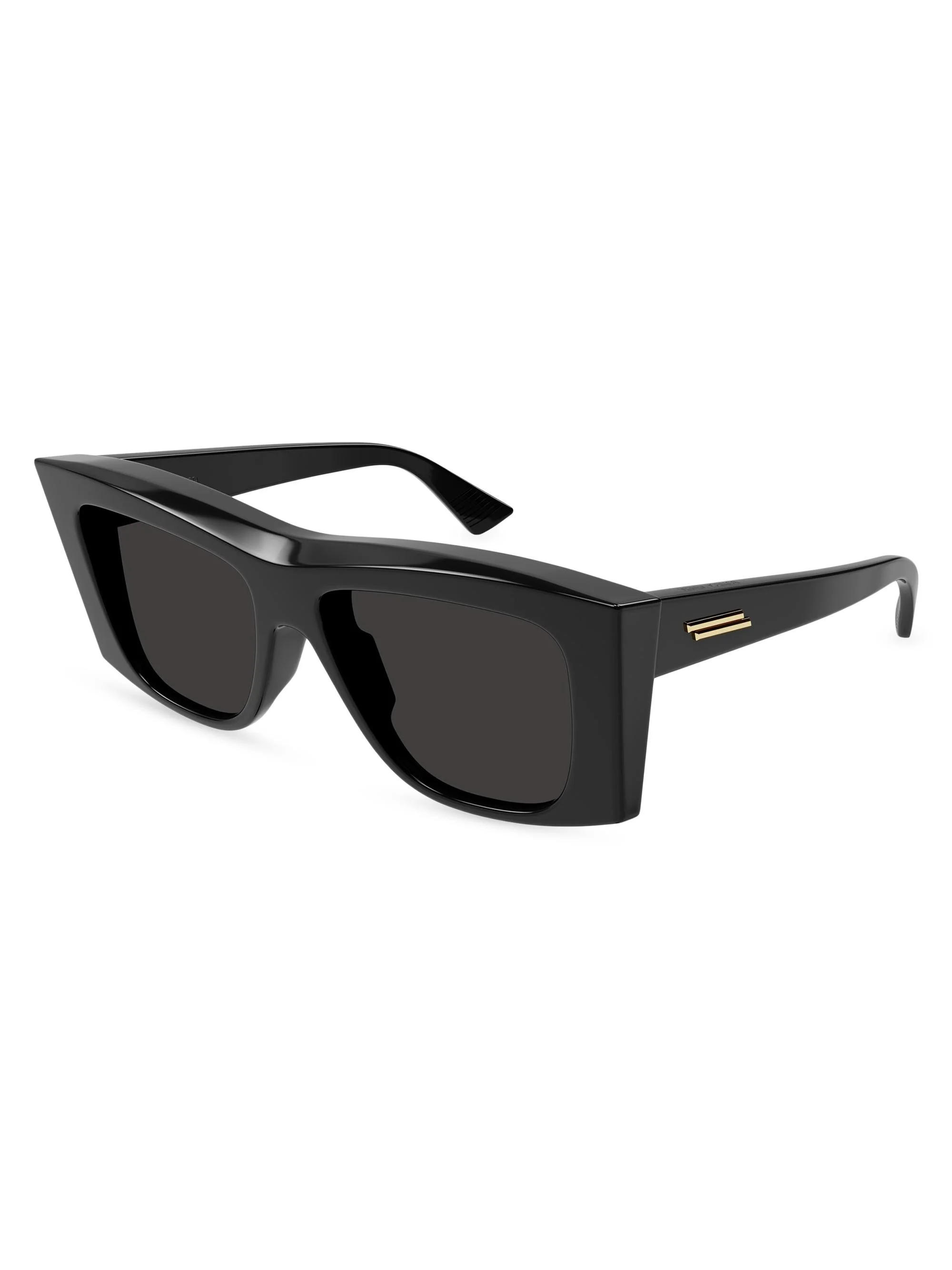 Women's Edgy 54MM Rectangular Sunglasses - Black - 1