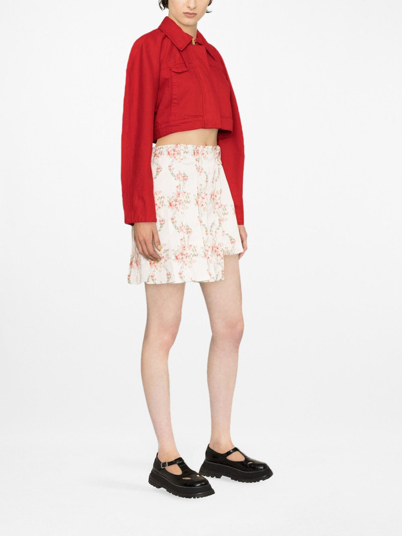 Simone Rocha floral-print asymmetric skorts outlook