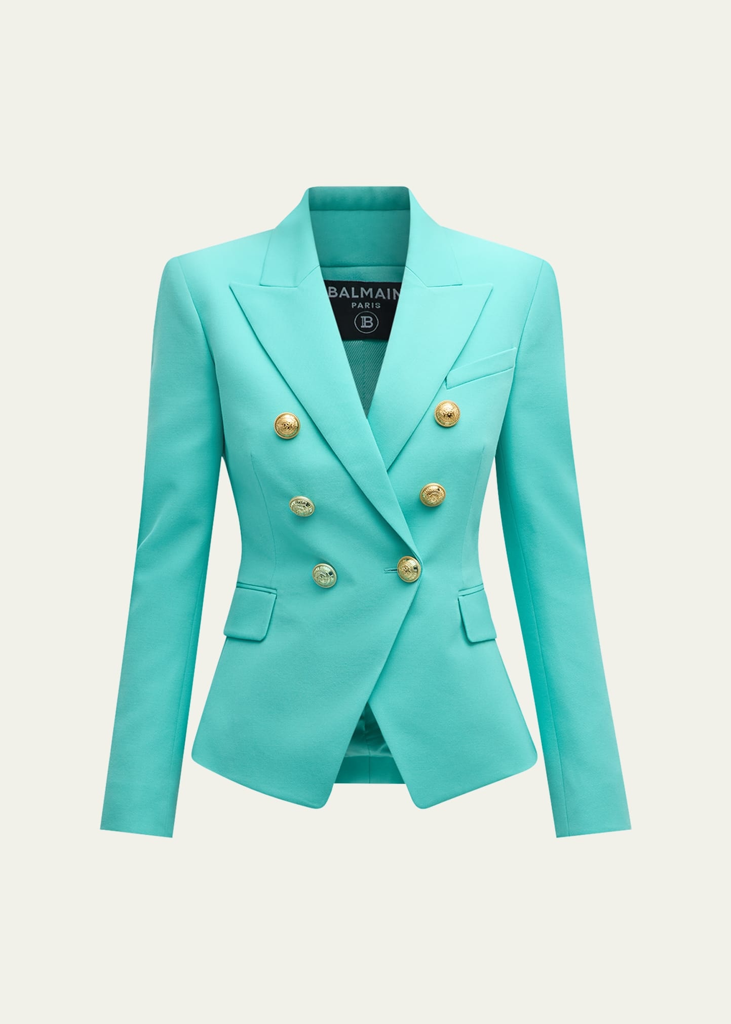 Classic Wool Blazer with Button Detail - 1