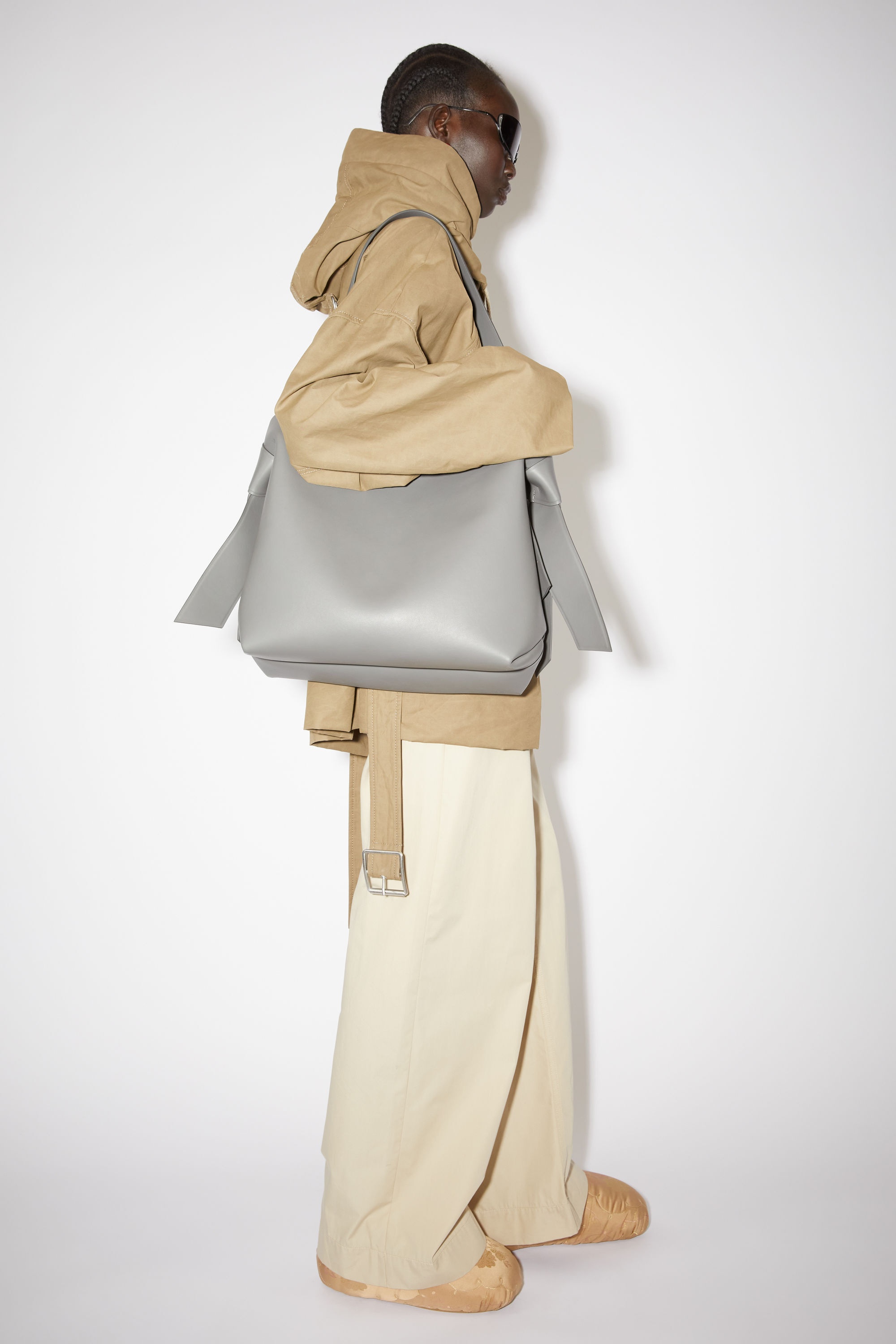Midi shoulder bag - Dark grey - 4