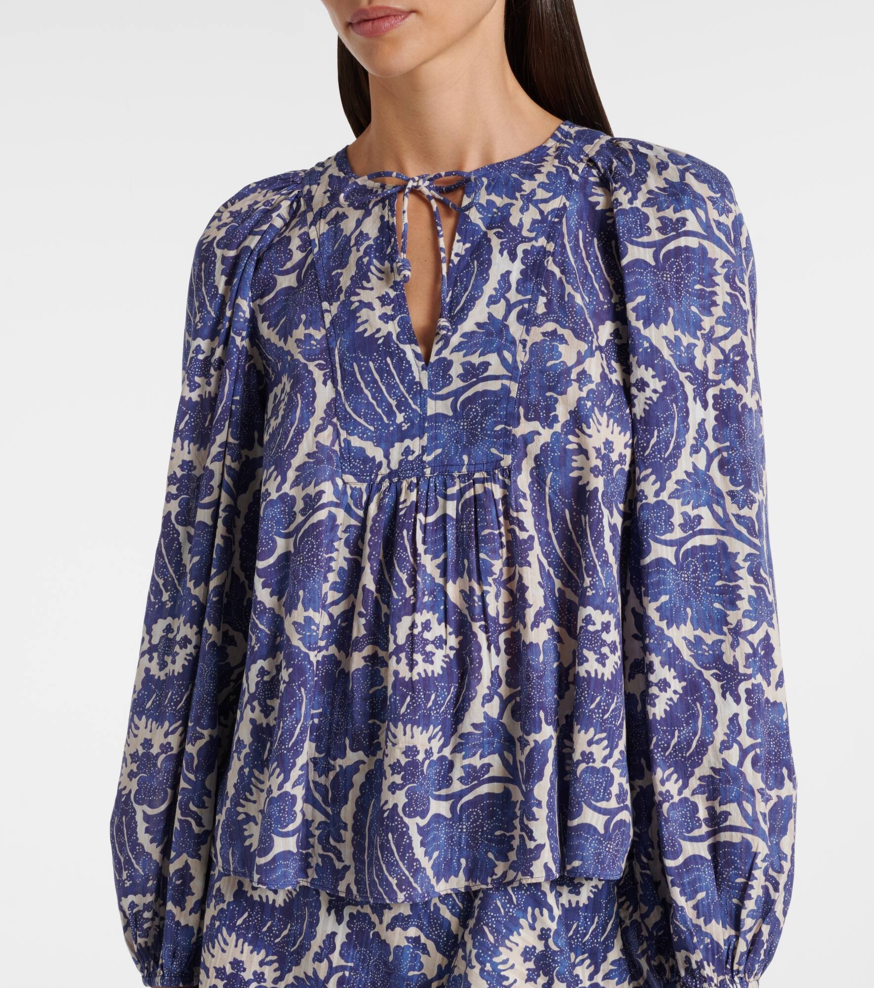 Brea printed cotton-blend blouse - 6
