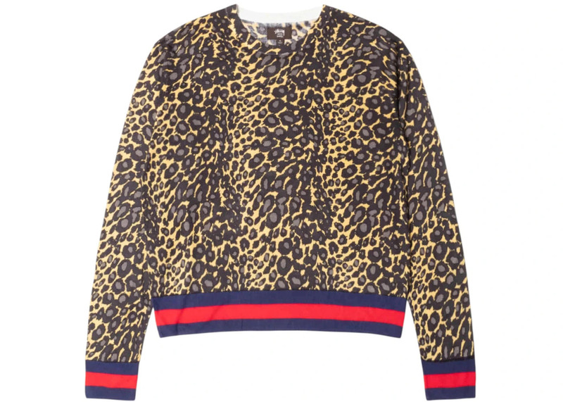 Stüssy Stussy x Wales Bonner Leopard Sweater Golden outlook