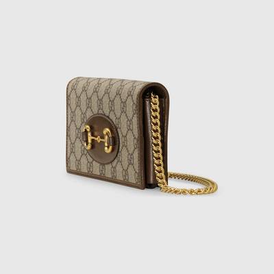 GUCCI Gucci Horsebit 1955 wallet with chain outlook