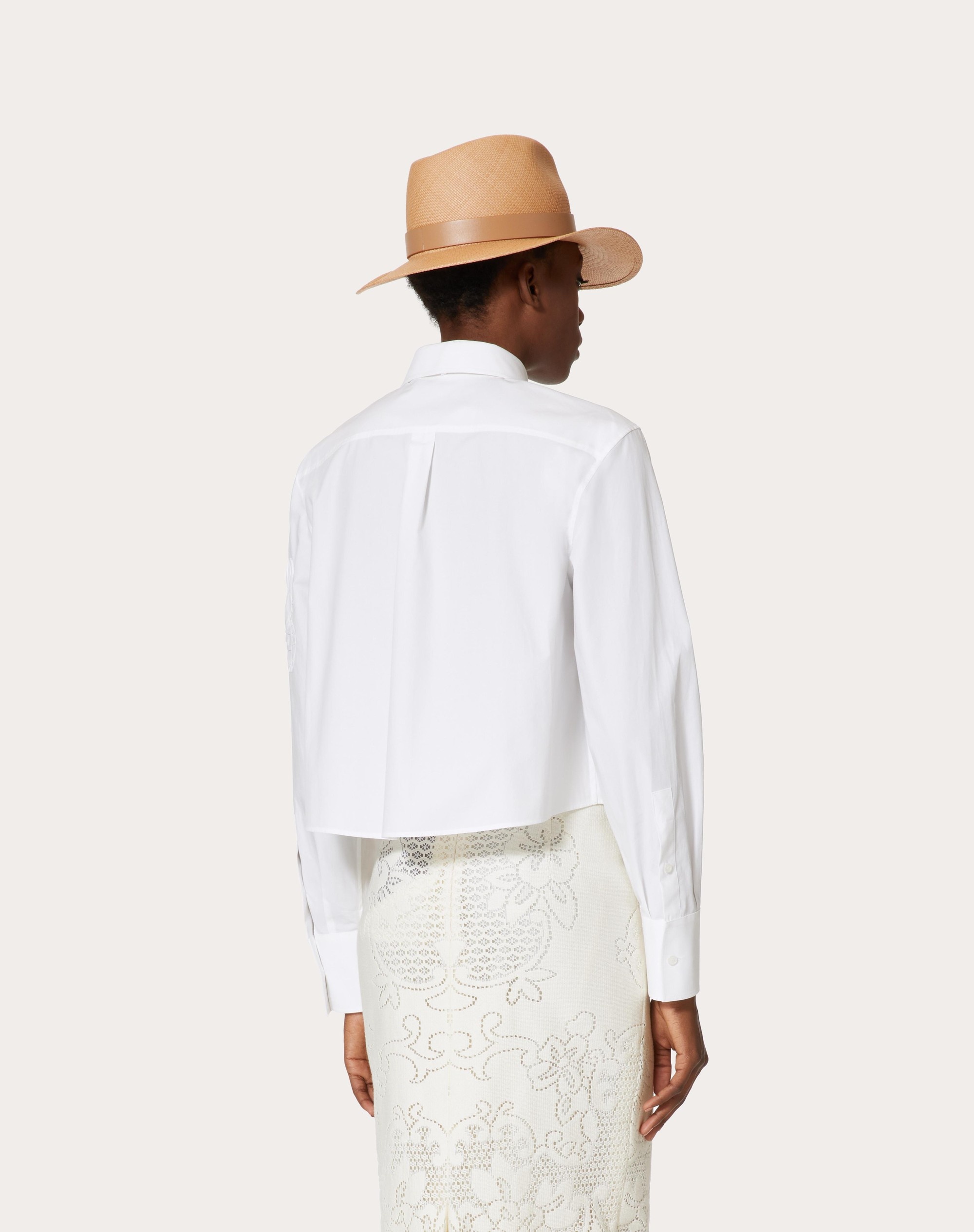 EMBROIDERED COTTON POPLIN SHIRT - 4