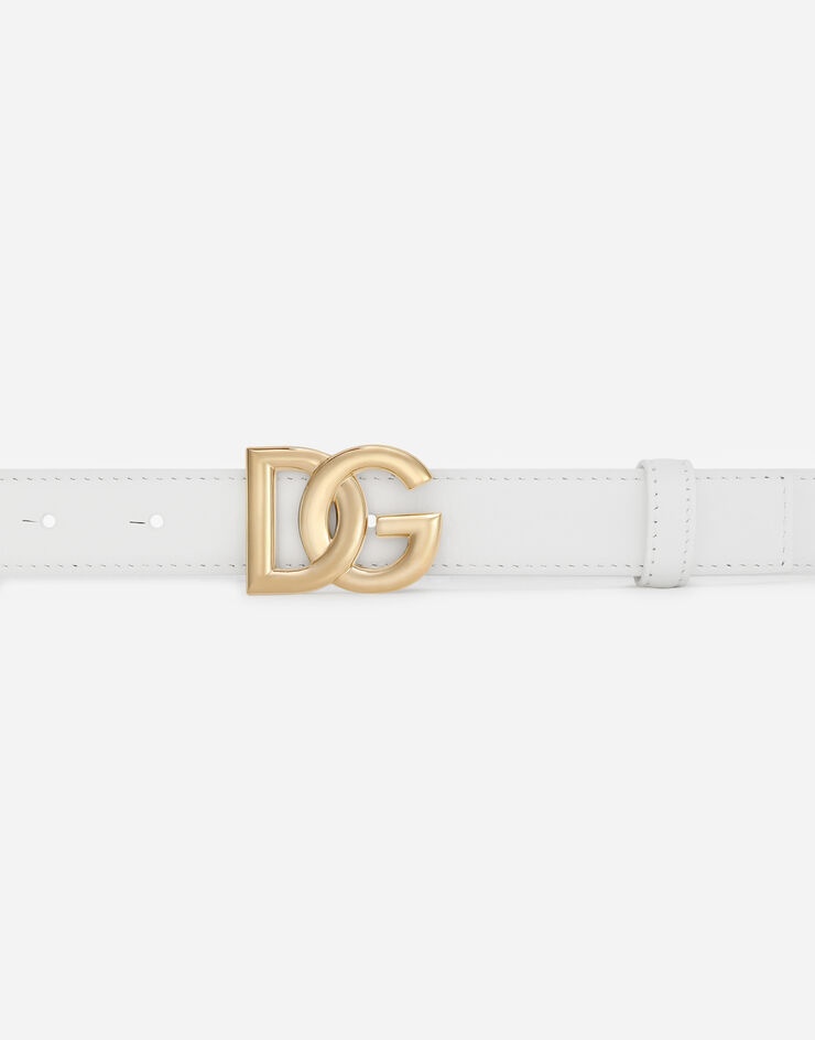 Calfskin belt with DG logo - 2