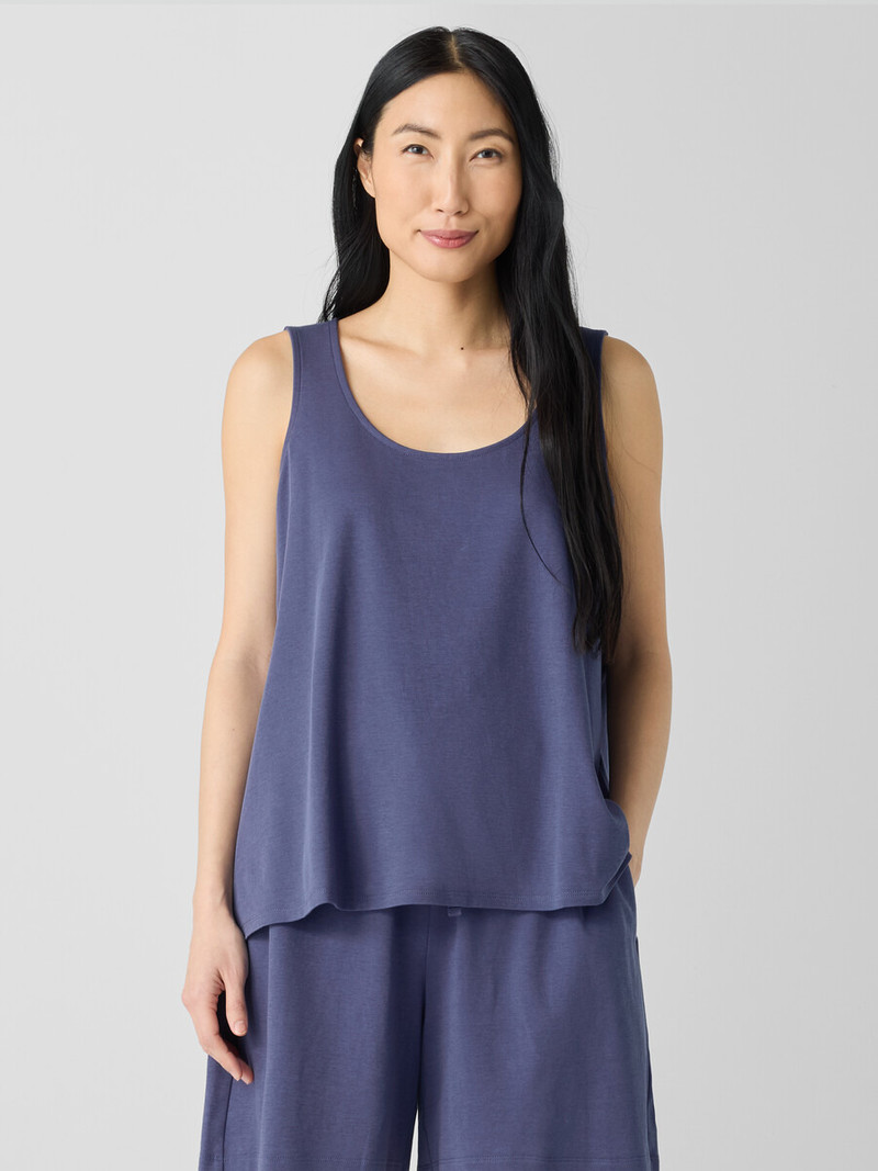 EILEEN FISHER Organic Cotton Interlock U-Neck Sleep Tank outlook