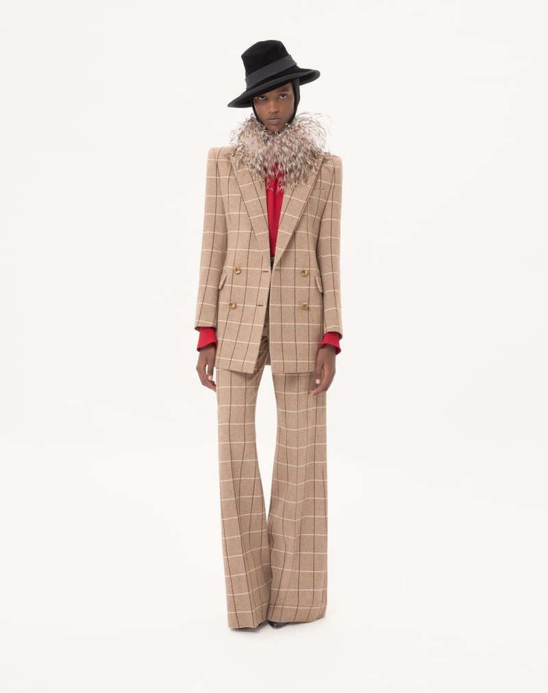 Valentino DOUBLE-BREASTED WOOL BLAZER WITH WINDOWPANE PATTERN outlook