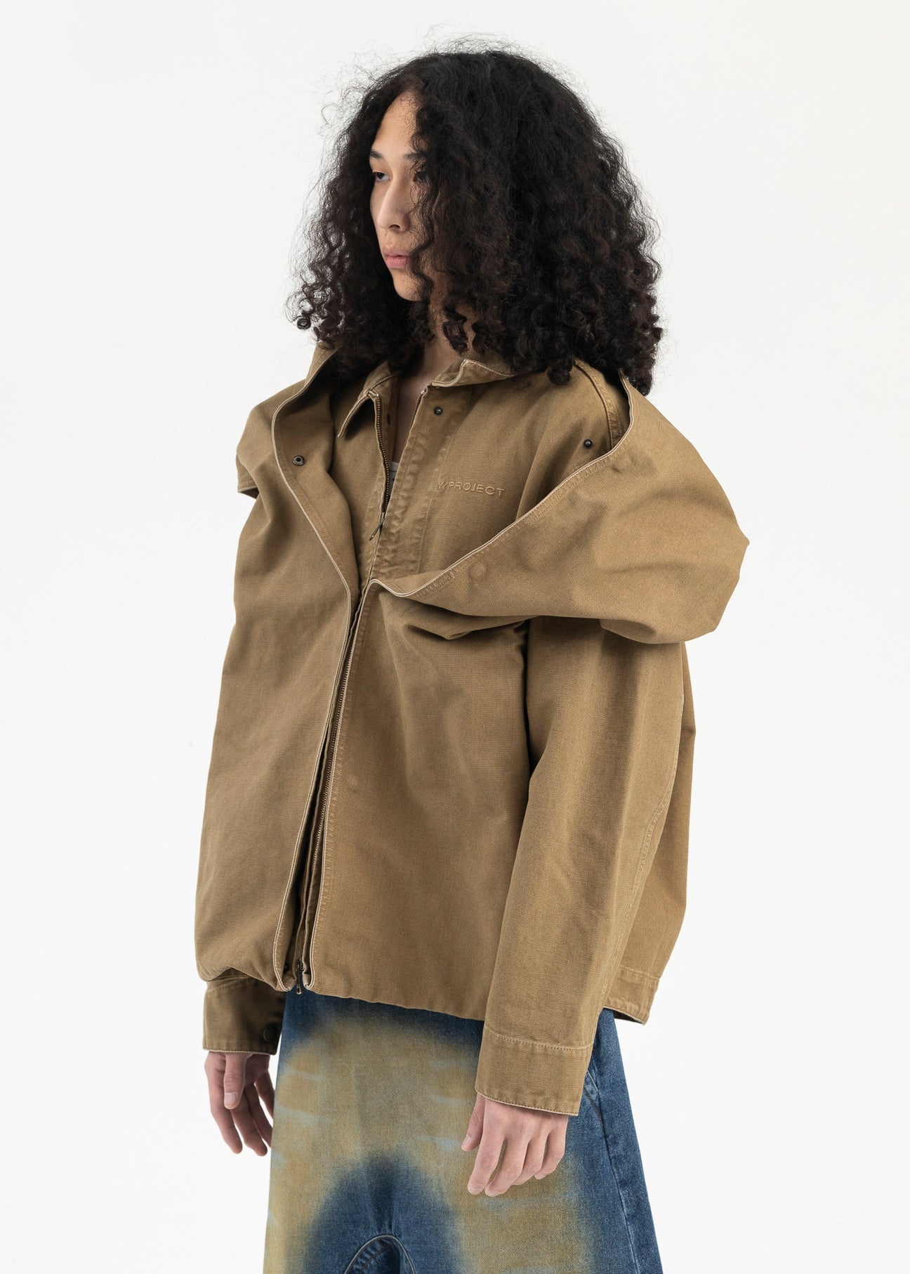 WARM BEIGE SNAP OFF PANEL HOOD CARGO JACKET - 6