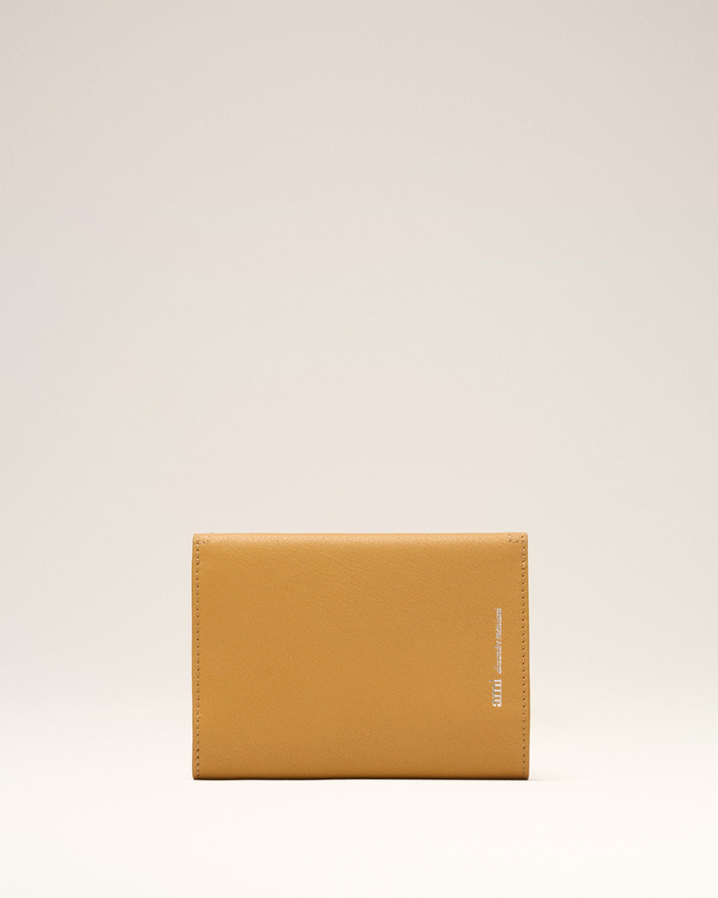 AMI Paris YELLOW TAURILLON LEATHER ETIENNE ENVELOPE PASSPORT HOLDER outlook