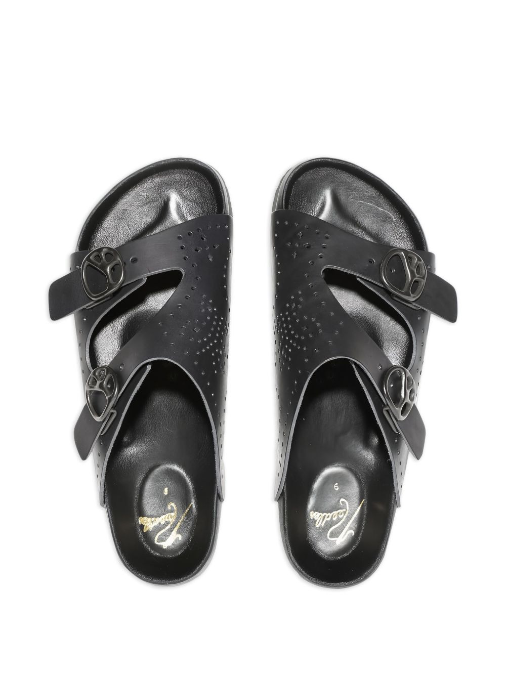 perforated buckle sandals - 3